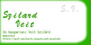 szilard veit business card